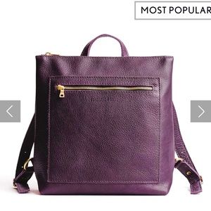 NWOT Portland Leather Goods Plum Tote Backpack
